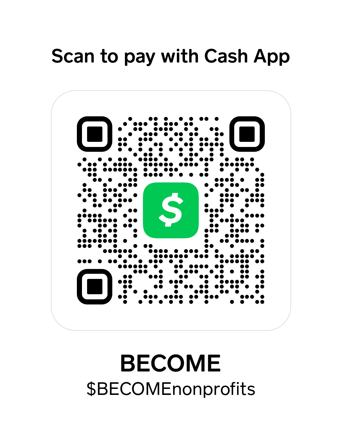 Cash App QR code for BECOME
