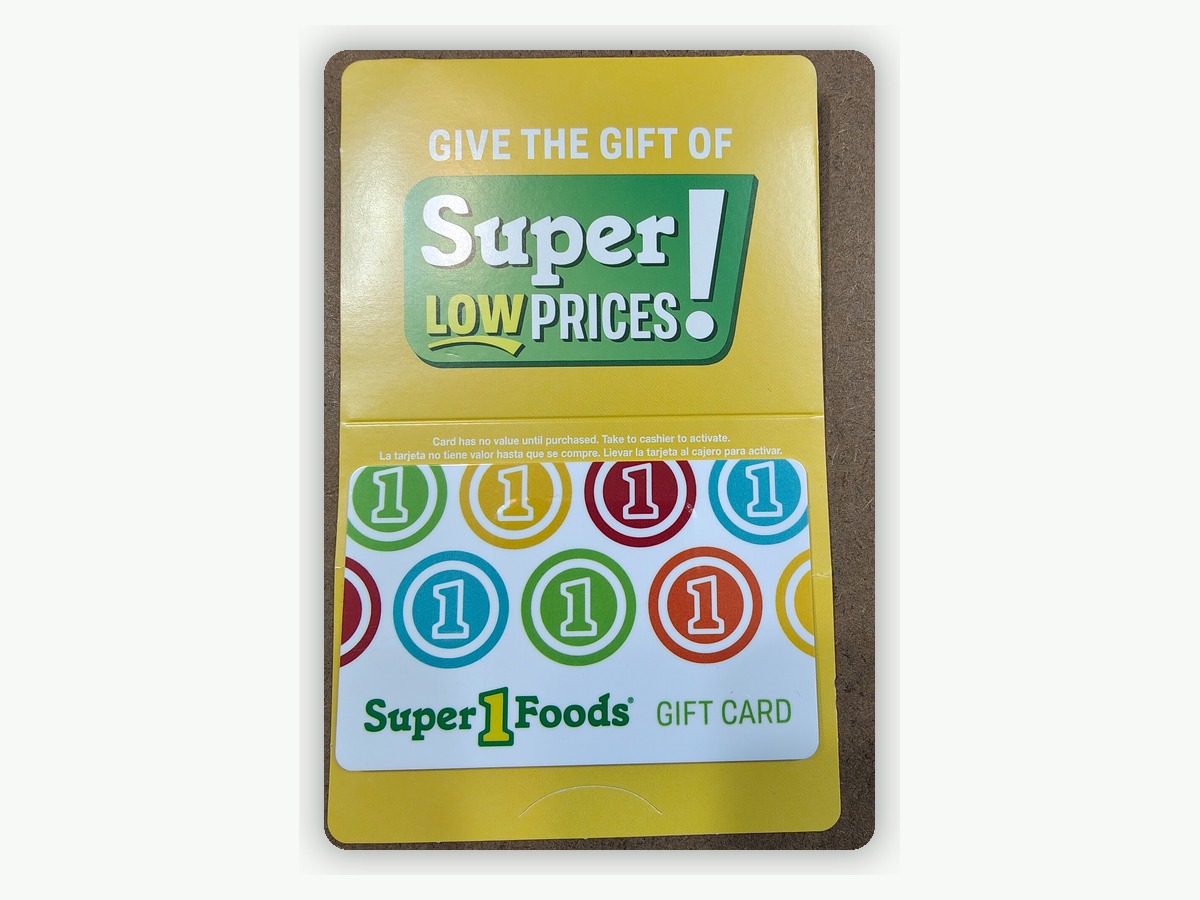 Super 1 Foods gift card donated to BECOME